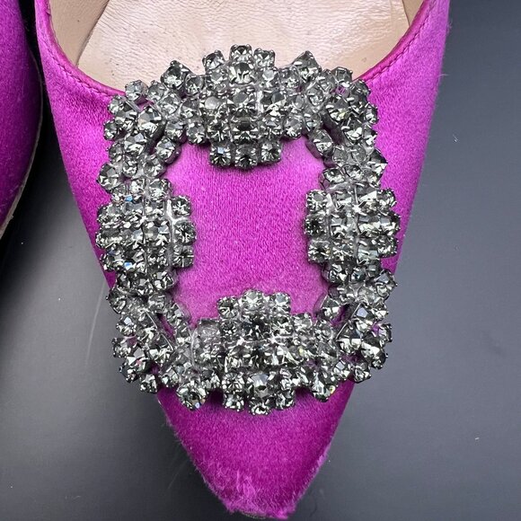 Manolo Blahnik Jewel Pumps 4” in pink. - Picture 8 of 13